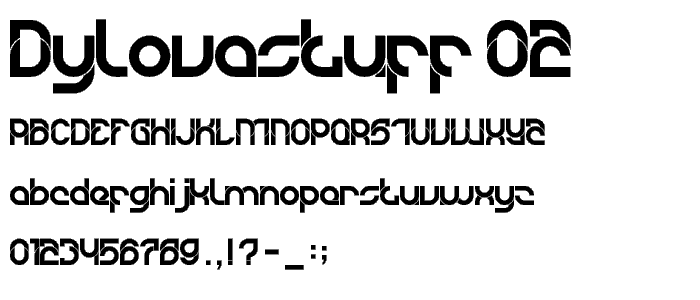 DYLOVASTUFF 02 font